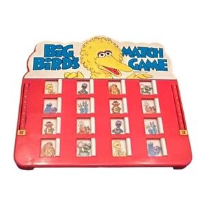 Vintage 1989 Big Bird's Sesame Street Match Game Muppets Educational Game‎ Kids